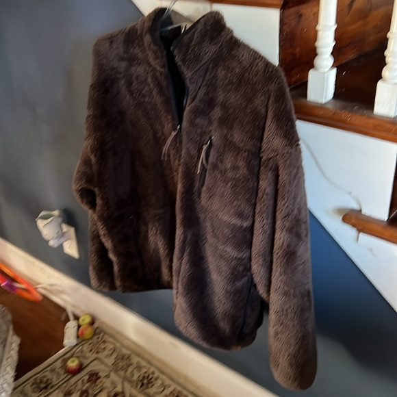 American Eagle Timberland Men’s Dark Brown Fleece Jacket Sz M NEW - Picture 7 of 12